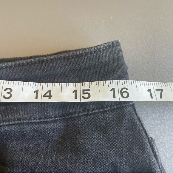 Judy Blue Black Beauty Slim Fit Jeans - Size 14W - Released Hem Rolled - Black - Picture 12 of 15